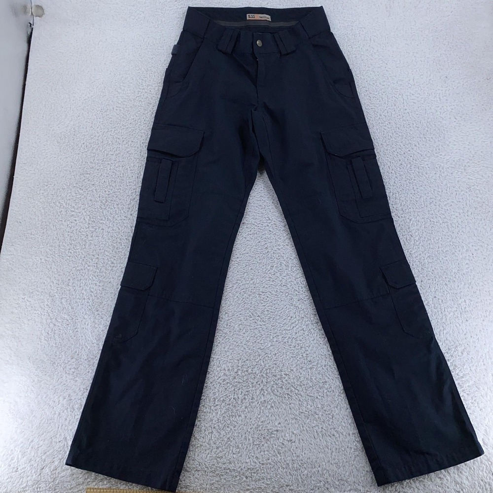 5.11 Tactical Pants Womens ACTUAL 26x34 Black Cargo Stretch Ripstop Work Uniform